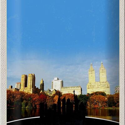 Cartel de chapa de viaje, 20x30cm, Central Park America, viaje a Nueva York