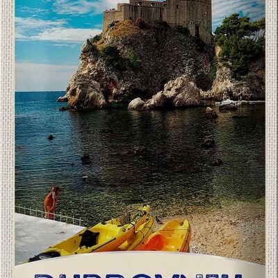 Cartel de chapa Travel 20x30cm Dubrovnik Croacia Arquitectura marina