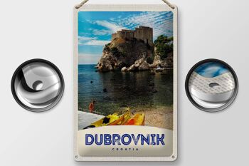 Signe en étain voyage 20x30cm, Dubrovnik, croatie, Architecture maritime 2