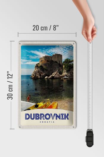 Signe en étain voyage 20x30cm, Dubrovnik, croatie, Architecture maritime 4