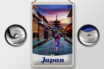 Plaque en tôle voyage 20x30cm Japon Asie Tradition femme japonaise 2