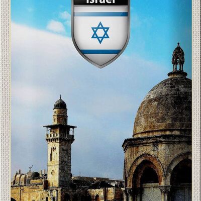 Blechschild Reise 20x30cm Israel Stadt Architektur Urlaub