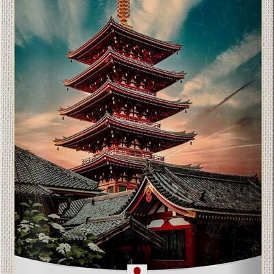 Cartel de chapa viaje 20x30cm Japón Asia edificio tradicional