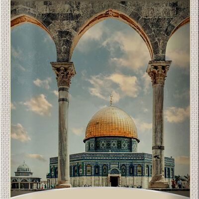 Blechschild Reise 20x30cm Jerusalem Israel Tempel Urlaub