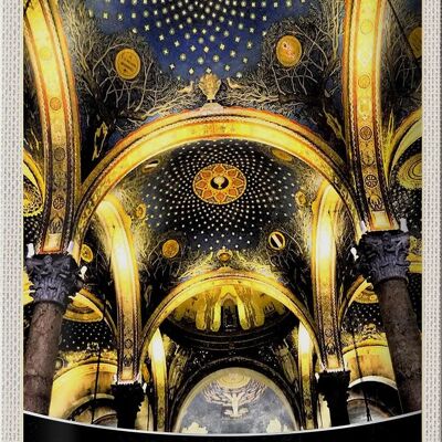 Cartel de chapa viaje 20x30cm Jerusalén Israel Templo interior