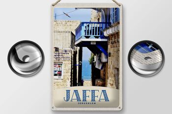 Panneau en étain voyage 20x30cm, Jaffa, Jérusalem, israël, ville, mer 2