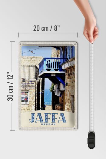 Panneau en étain voyage 20x30cm, Jaffa, Jérusalem, israël, ville, mer 4