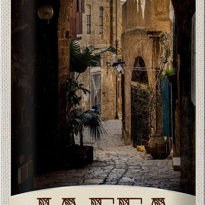 Cartel de chapa de viaje 20x30cm Jaffa Jerusalén Israel City Way