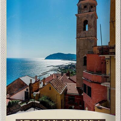 Cartel de chapa Travel 20x30cm Italia Riviera Mar Ciudad Playa