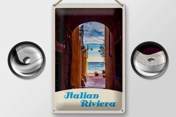 Signe en étain voyage 20x30cm, italie Riviera plage vacances à la mer 2