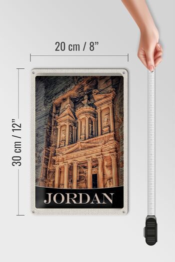 Signe en étain voyage 20x30cm, Architecture médiévale de jordanie 4