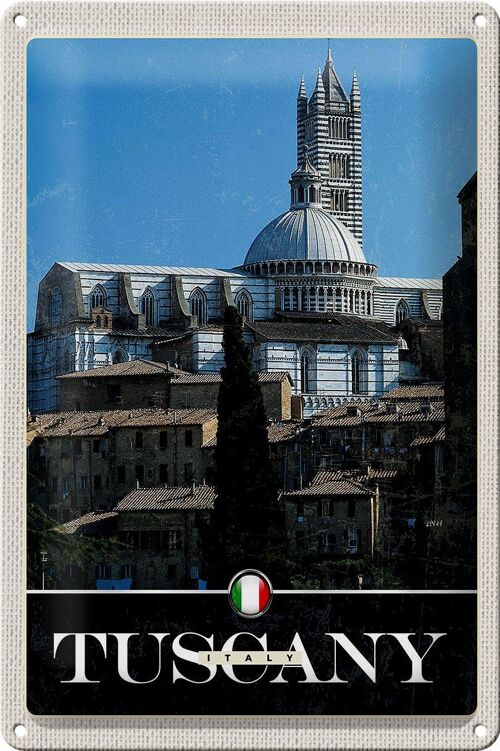 Blechschild Reise 20x30cm Toskana Italien Gebäude Architektur