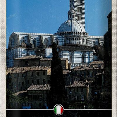 Cartel de chapa de viaje, 20x30cm, Toscana, Italia, arquitectura de edificios