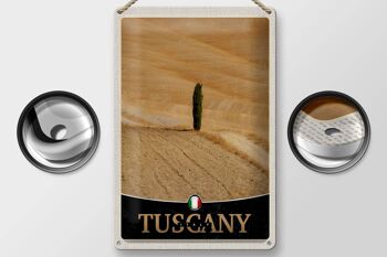 Panneau de voyage en étain, 20x30cm, toscane, italie, arbre du désert, signe de sable 2