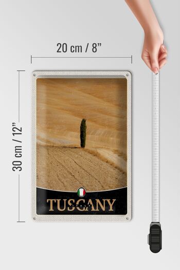 Panneau de voyage en étain, 20x30cm, toscane, italie, arbre du désert, signe de sable 4