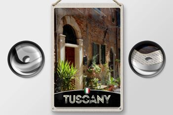 Signe en étain voyage 20x30cm, toscane italie, décoration de plantes de construction 2