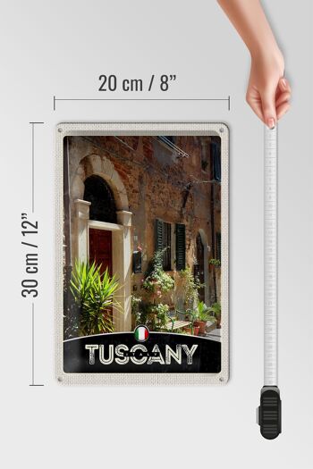 Signe en étain voyage 20x30cm, toscane italie, décoration de plantes de construction 4