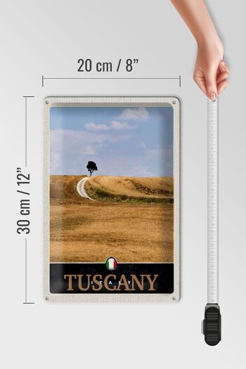 Panneau de voyage en étain, 20x30cm, toscane, italie, champ, prairie, Nature 4