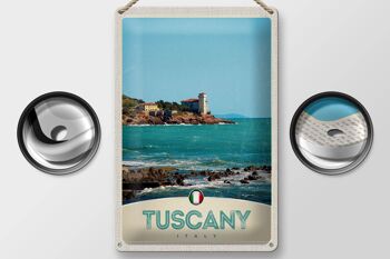 Panneau de voyage en étain, 20x30cm, toscane, italie, mer, maison de plage 2