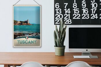 Panneau de voyage en étain, 20x30cm, toscane, italie, mer, maison de plage 3