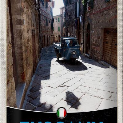 Cartel de chapa de viaje, 20x30cm, cartel de coche del casco antiguo de Toscana, Italia