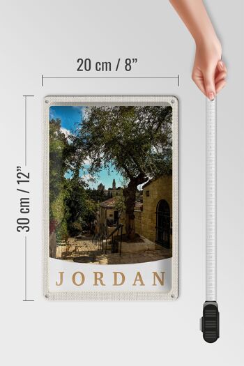 Signe en étain voyage 20x30cm, vacances en jordanie, arbres naturels 4