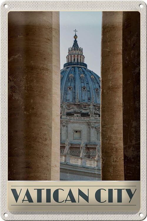 Blechschild Reise 20x30cm Vatikan City Gebäude Architektur