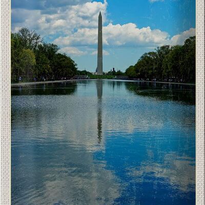 Cartel de chapa Viaje 20x30cm Washington Estados Unidos América Poromac