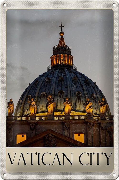 Blechschild Reise 20x30cm Vatikan Architektur Kirche Urlaub
