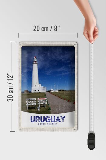 Panneau de voyage en étain, 20x30cm, phare de l'uruguay, des états-unis et des états-unis 4