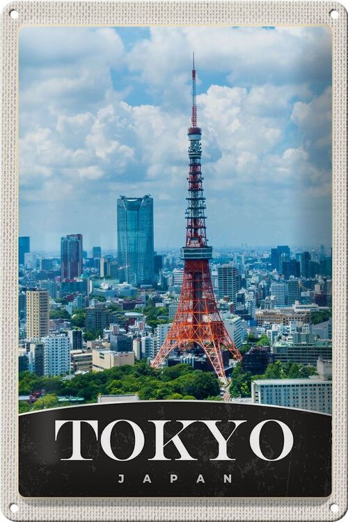 Blechschild Reise 20x30cm Tokyo Stadt Japan Asien Stadt