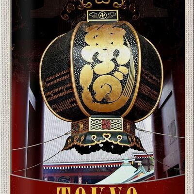 Cartel de chapa de viaje, 20x30cm, Tokio, Japón, Asia, tradición, vacaciones