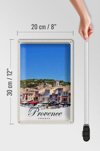 Plaque en tôle voyage 20x30cm Provence France bateaux ville 4