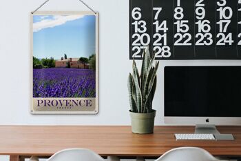 Plaque en tôle voyage 20x30cm Provence France maison nature violet 3