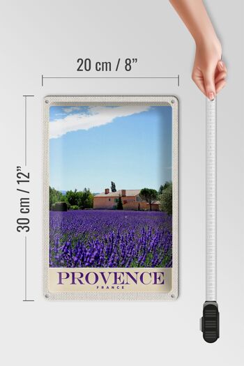 Plaque en tôle voyage 20x30cm Provence France maison nature violet 4