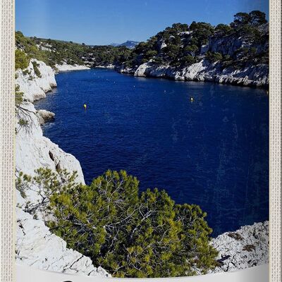 Tin sign travel 20x30cm Provence France sea mountains