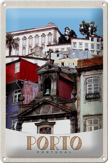 Signe en étain voyage 20x30cm, Porto Portugal ville Europe vacances 1