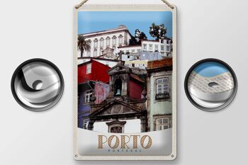 Signe en étain voyage 20x30cm, Porto Portugal ville Europe vacances 2