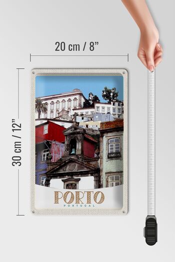 Signe en étain voyage 20x30cm, Porto Portugal ville Europe vacances 4