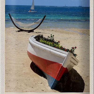 Cartel de chapa de viaje, 20x30cm, Mauricio, barco del Océano Índico