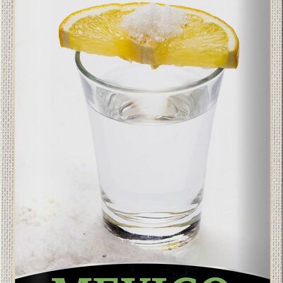 Targa in metallo da viaggio 20x30 cm Messico USA America Tequila Lemon