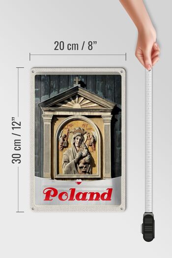 Signe en étain voyage 20x30cm, Pologne, Europe, Architecture, vacances 4