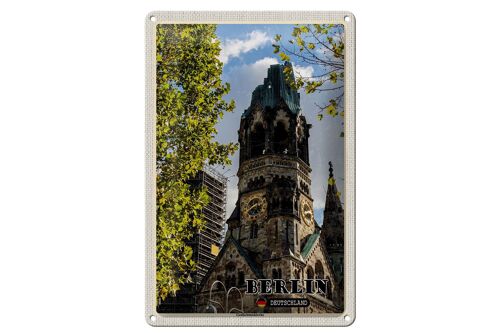 Blechschild Städte Berlin Gedächtniskirche Deutschland 20x30cm
