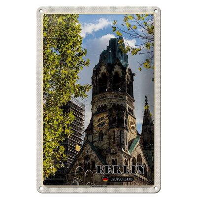 Blechschild Städte Berlin Gedächtniskirche Deutschland 20x30cm