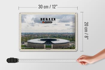 Plaque en étain Villes Berlin Stade Olympique Allemagne 30x20cm 4
