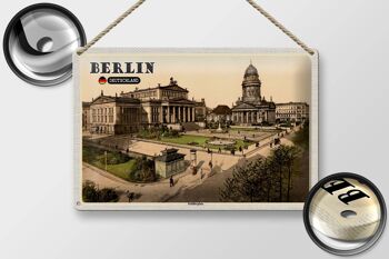 Plaque en tôle villes Berlin Schillerplatz architecture 30x20cm 2