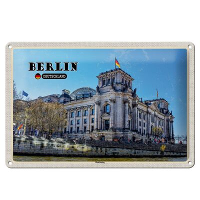 Blechschild Städte Berlin Reichstag Politik Architektur 30x20cm