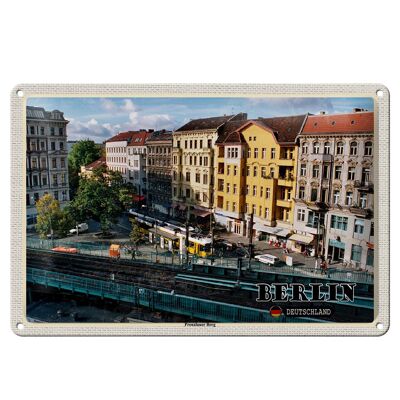 Cartel de chapa ciudades Berlín Prenzlauer Berg Alemania 30x20cm