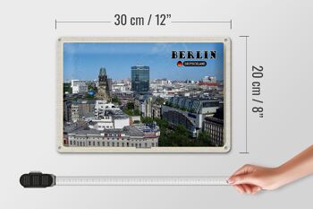 Plaque en tôle villes Berlin capitale Kurfürstendamm 30x20cm 4