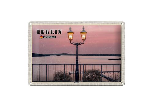 Blechschild Städte Berlin Hauptstadt Wannsee 30x20cm